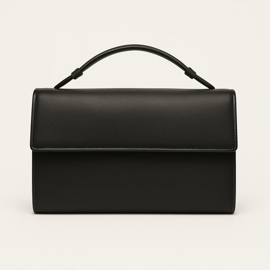 Ladies Sheep Leather Clutch Wallet Bag with Wallet Organizer and Handle