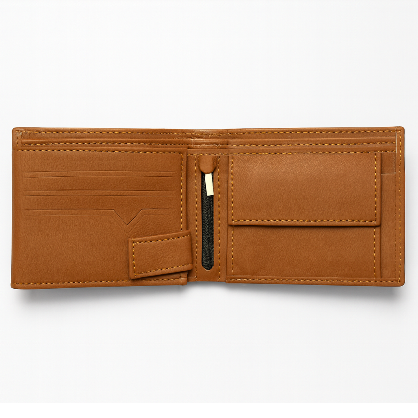 Cow Leather High Capacity Wallet with Coin Zipper Matte Finish