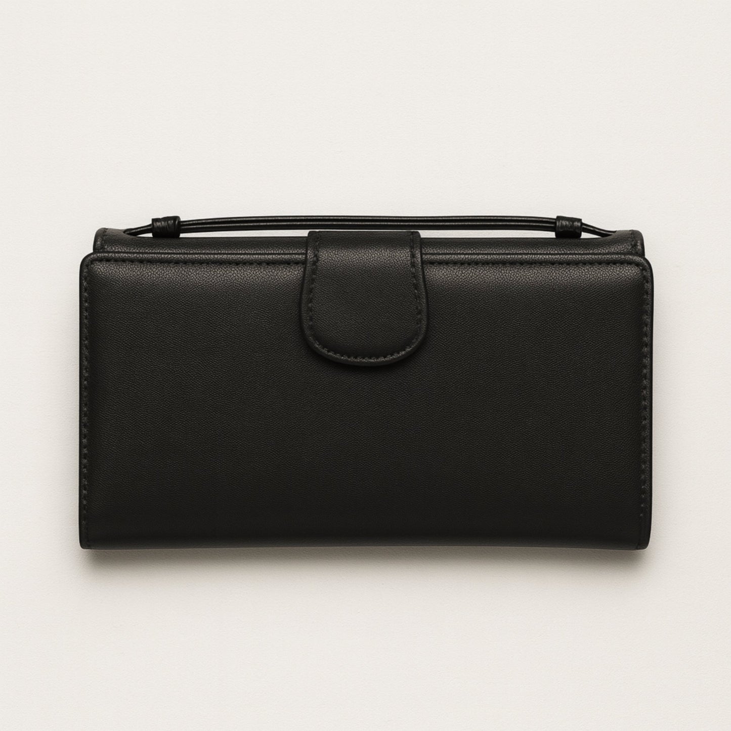 Ladies Sheep Leather Clutch Wallet Bag with Wallet Organizer and Handle