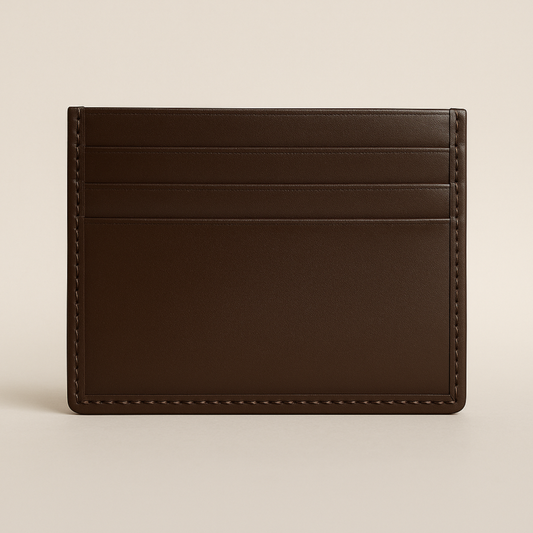 Cow Leather Flat Card Holder 7 Cards Slots