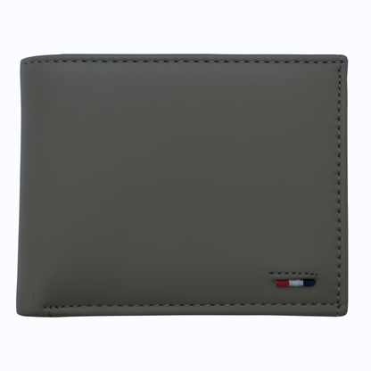 Cow Leather High Capacity Wallet with Coin Zipper Matte Finish