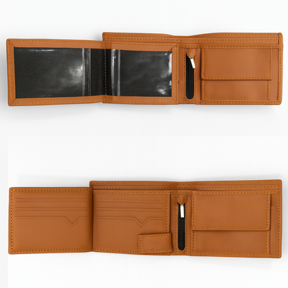 Cow Leather High Capacity Wallet with Coin Zipper Matte Finish
