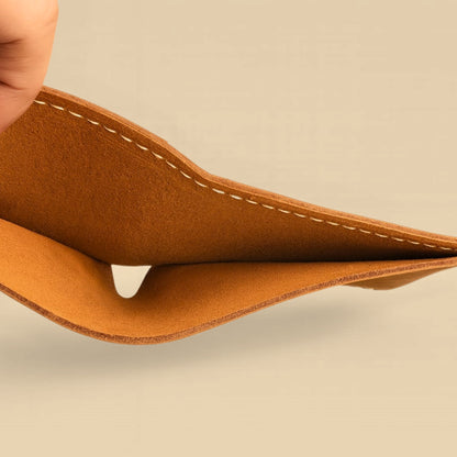 Hand made Unique Crazy Horse Leather Bifold Wallet