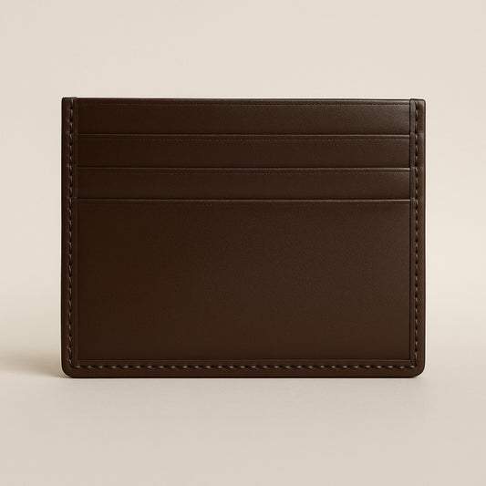 Cow Leather Flat Card Holder 7 Cards Slots